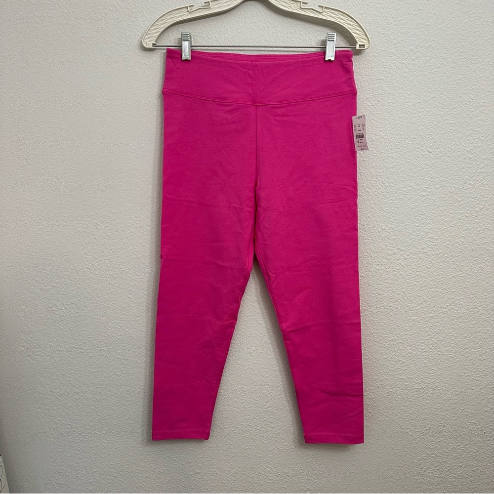 NWT J. Crew Factory Cropped Everyday Leggings - Neon Flamingo M